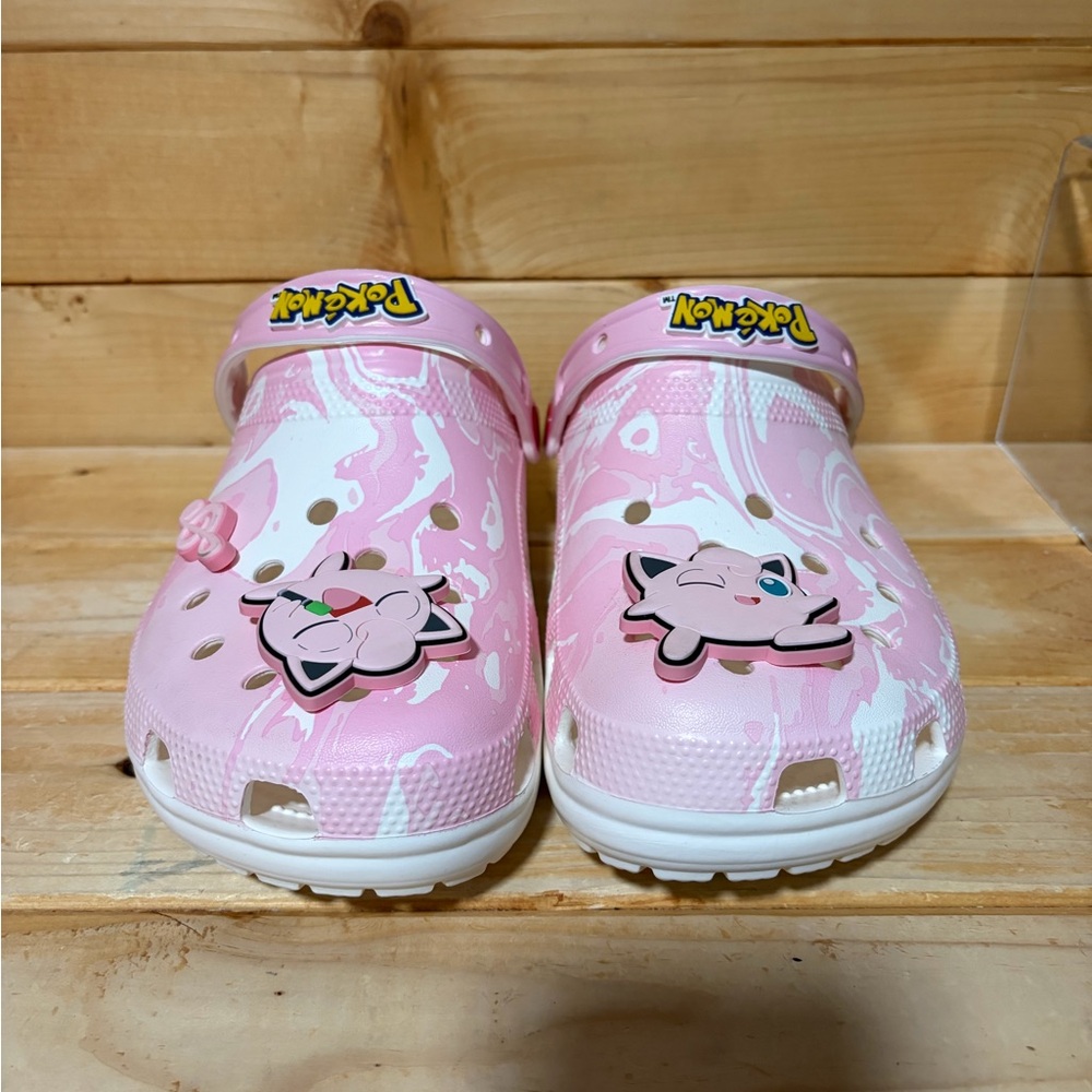 New Crocs Pokémon Jigglypuff Classic Clog Star Light up LE /  mens 9 / W 11 - Picture 3 of 6